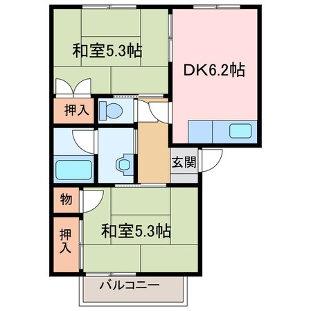 ハーティハイツ繁本の物件間取画像